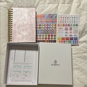 Elegant Pink and Gold Office Planner for Organization of monthly bills